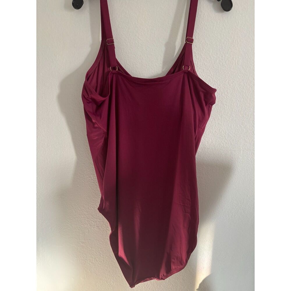 Andie One-Piece Swimsuit in Deep Berry TALL - Picture 2 of 4